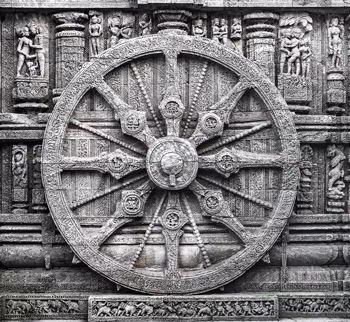Buddhis 5 symbols Dharma Wheel (Dharmachakra)