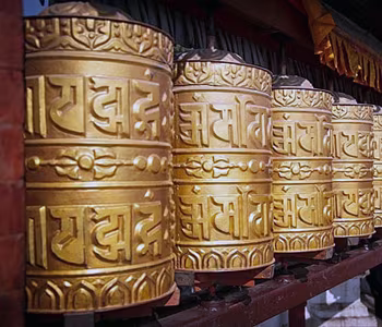 Buddhism 5 Symbols - Prayer Wheels