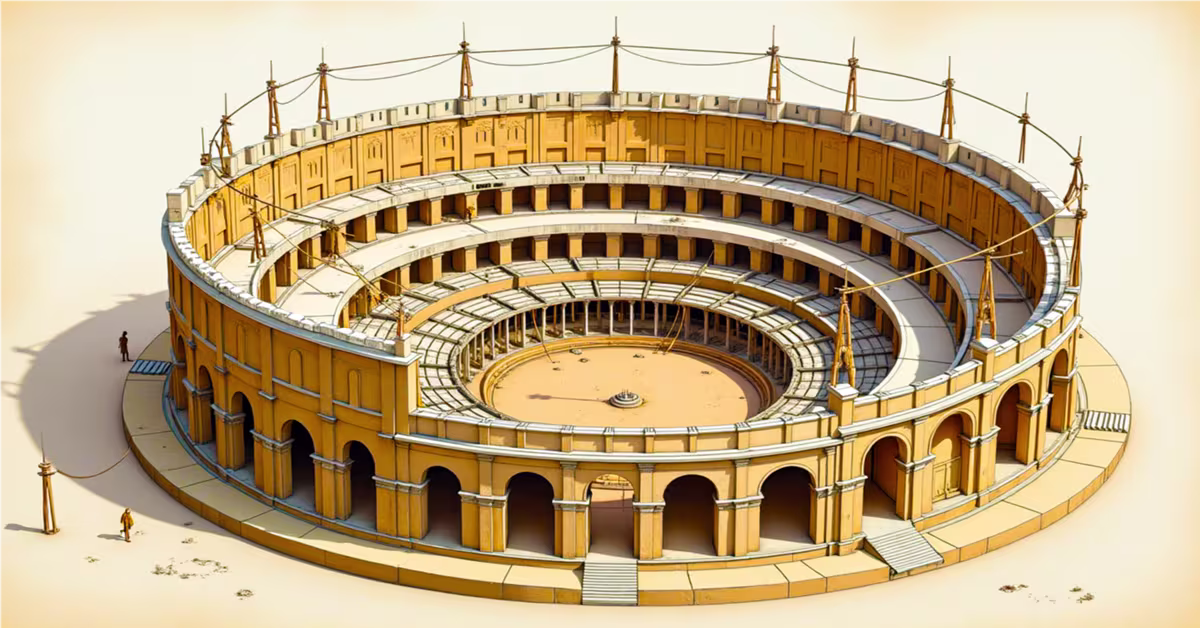 Colosseum Construction Retractable Roof