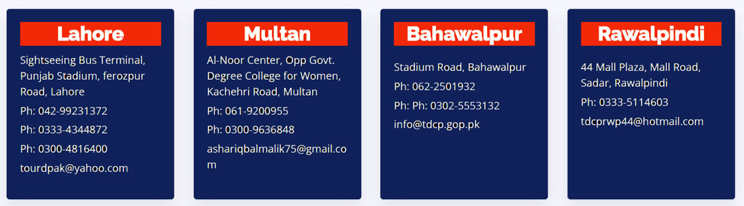 TDCP Contact Numbers
